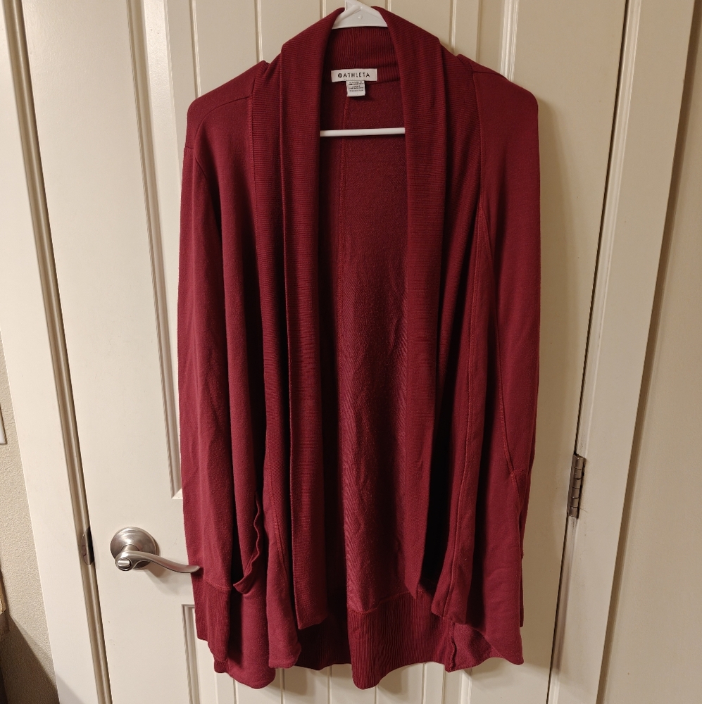 Athleta Red Cardigan